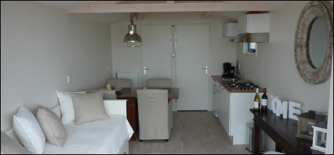 interieur vakantiehuisje aan zee