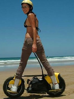 Jongedame op een Wheelman