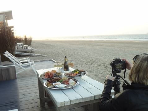 Strandterras met Tapas strandhuisje Groede Zeeland