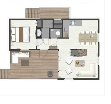 Harbourside 6 personen (plattegrond strandhuisje Roompot)