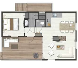 Harbourside 6 personen (plattegrond strandhuisje Roompot)
