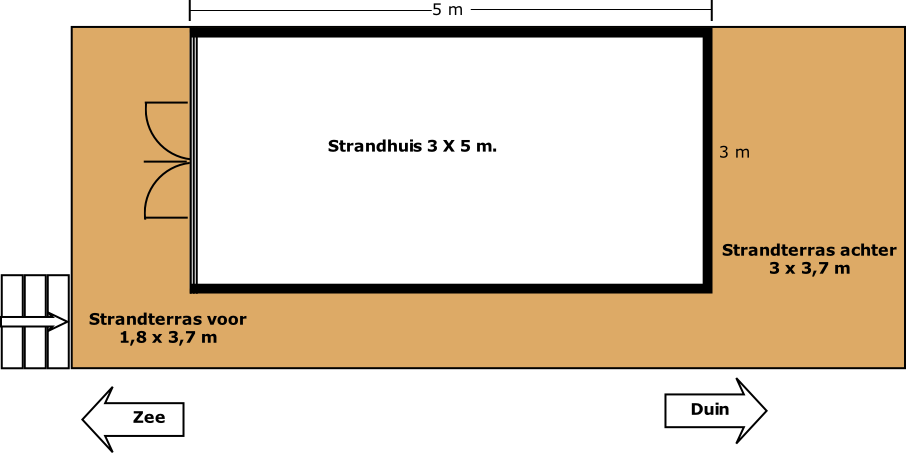 plattegrond strandhuis Dishoek
