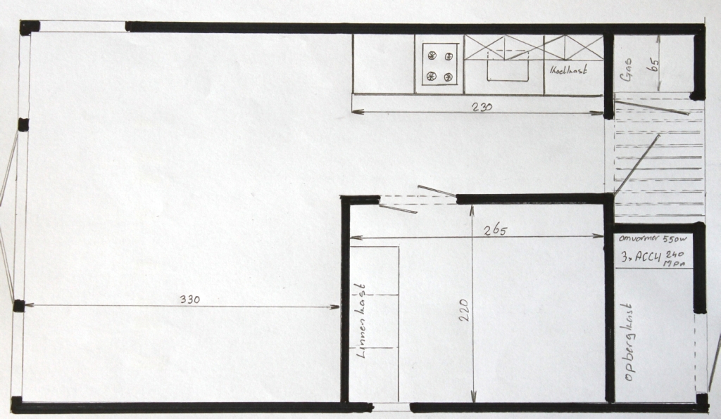 Plattegrond strandhuisje IJmuiden