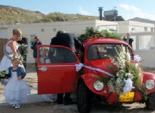 Kust strandhuisjes in de avond