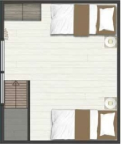 Seaside 6 personen (verdieping met extra slaapkamer)