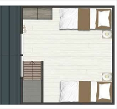 Seaside 6 personen (verdieping met extra slaapkamer)