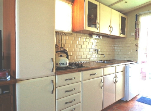 Strandhuisje IJmuiden van binnen